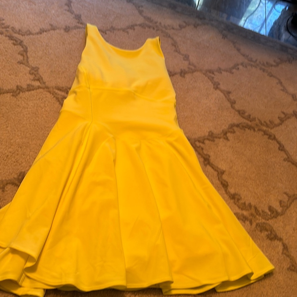 Bright yellow lululemon court crush dress size 12
